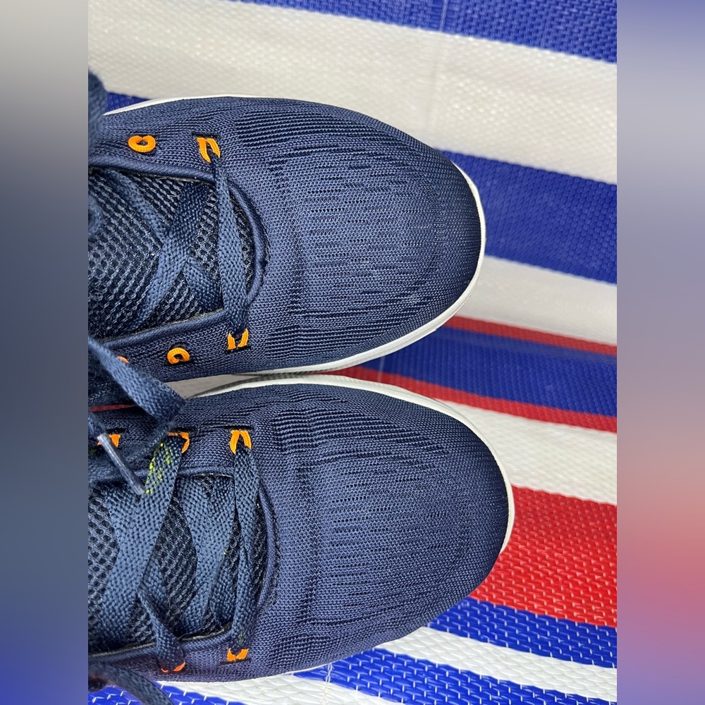 Skechers Track Moulton Shoes Mens Navy Blue Memory Foam Washable Sneakers 10.5 - Picture 7 of 16
